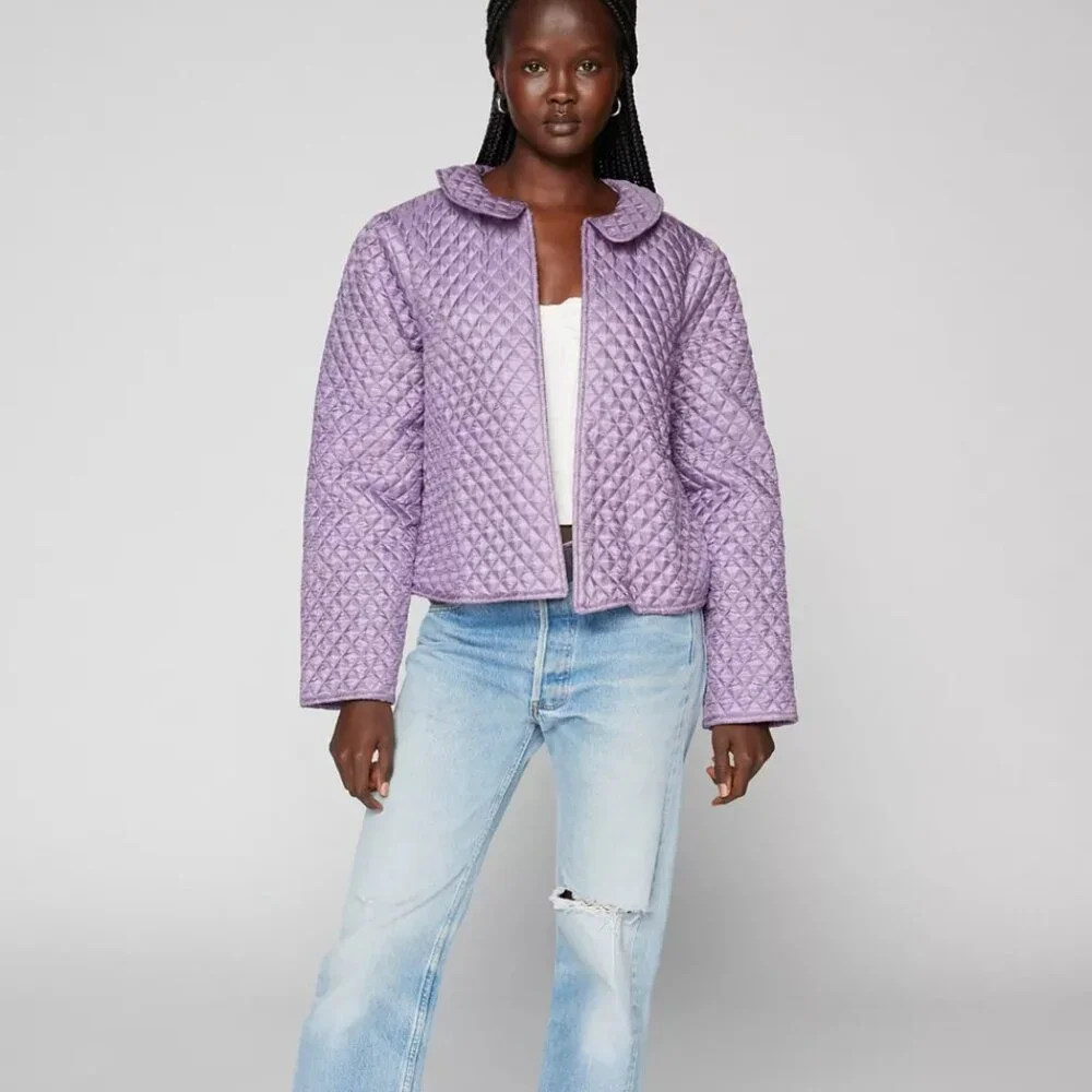 Urban Outfitters Kimchi Blue Trinity Satin Quilted Jacket/NWT/S